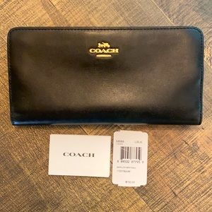 Black leather Coach Wallet